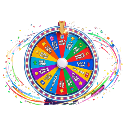 Colorful spin the wheel illustration